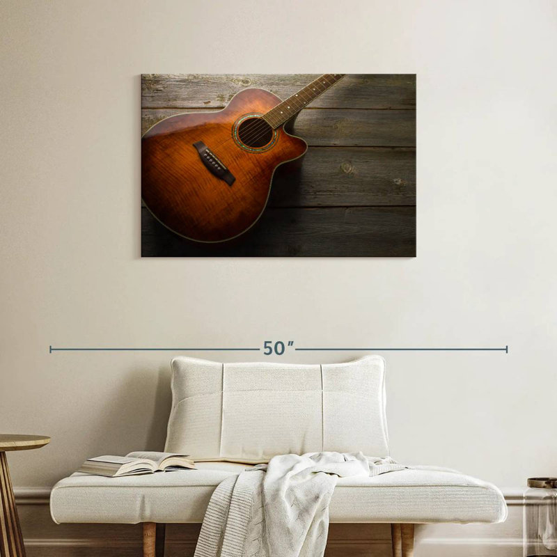 Abarca Rustic Acoustic Guitar, 24" H x 36" W