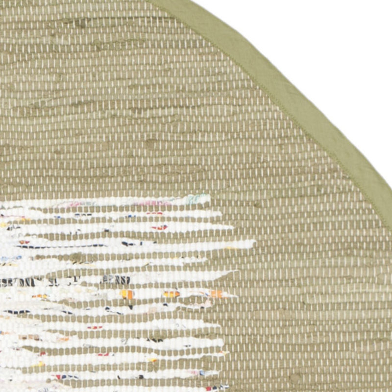 Paynter Hand Woven Cotton Ikat Rug, Round 4'