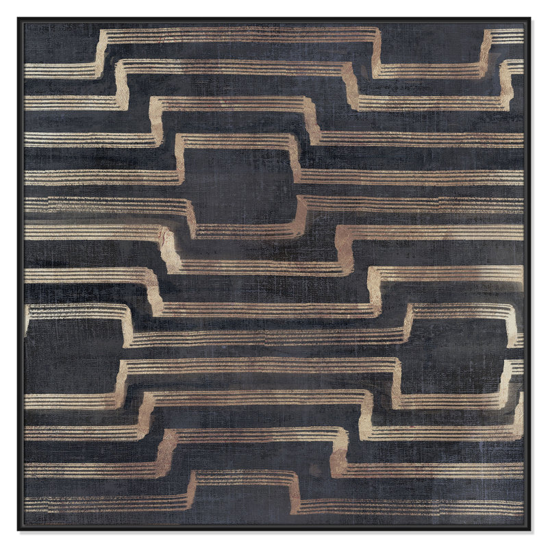 Golden Symphony in Motion II - Square Version Print par Emma Peal, Noir, H 46,5 po x l 46,5 po
