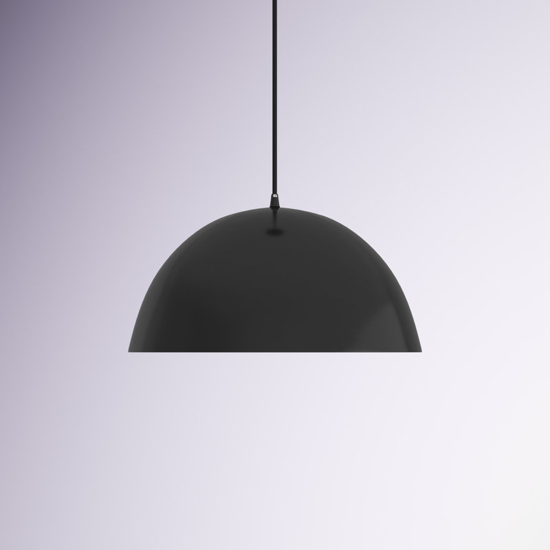 Rancourt 1 - Light Pendant, 8.6" H x 15.7" W x 15.7" D, Black
