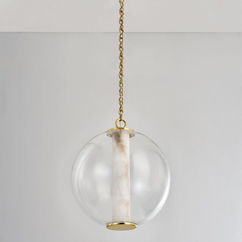 Pietra 1 Light Pendant, 13.75" H x 12" W x 12" D
