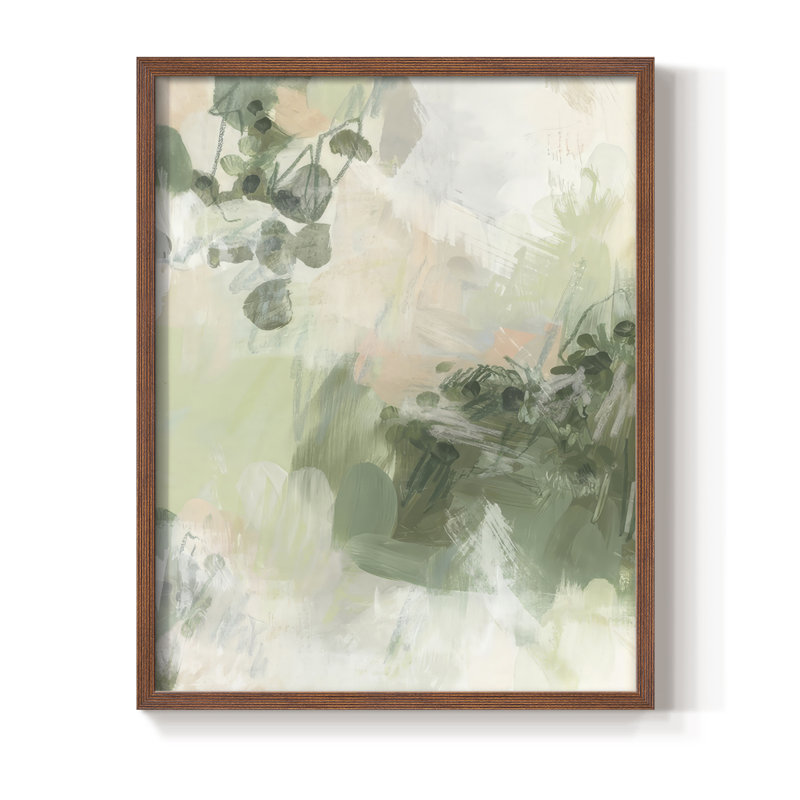«Lillypond Dream II», reproduction encadrée - bois massif, H 11 po x l 9 po, Cadre noyer