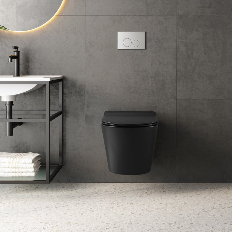 Cuvette de toilette Calice, Noir mat