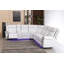 Canapé modulaire inclinable électrique avec lumières à DEL en cuir blanc-228849124