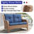 Schutt 50" Wide Outdoor Wicker Loveseat With Cushions-87748645-87748644