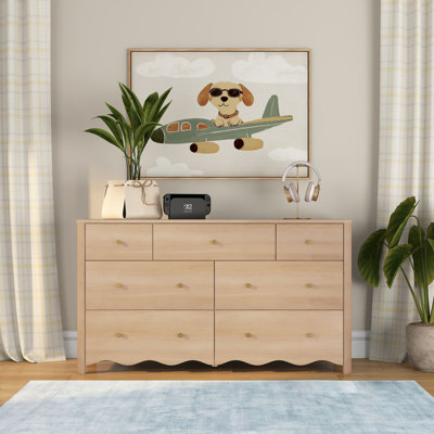 Commode 7 tiroirs Sutton, blond