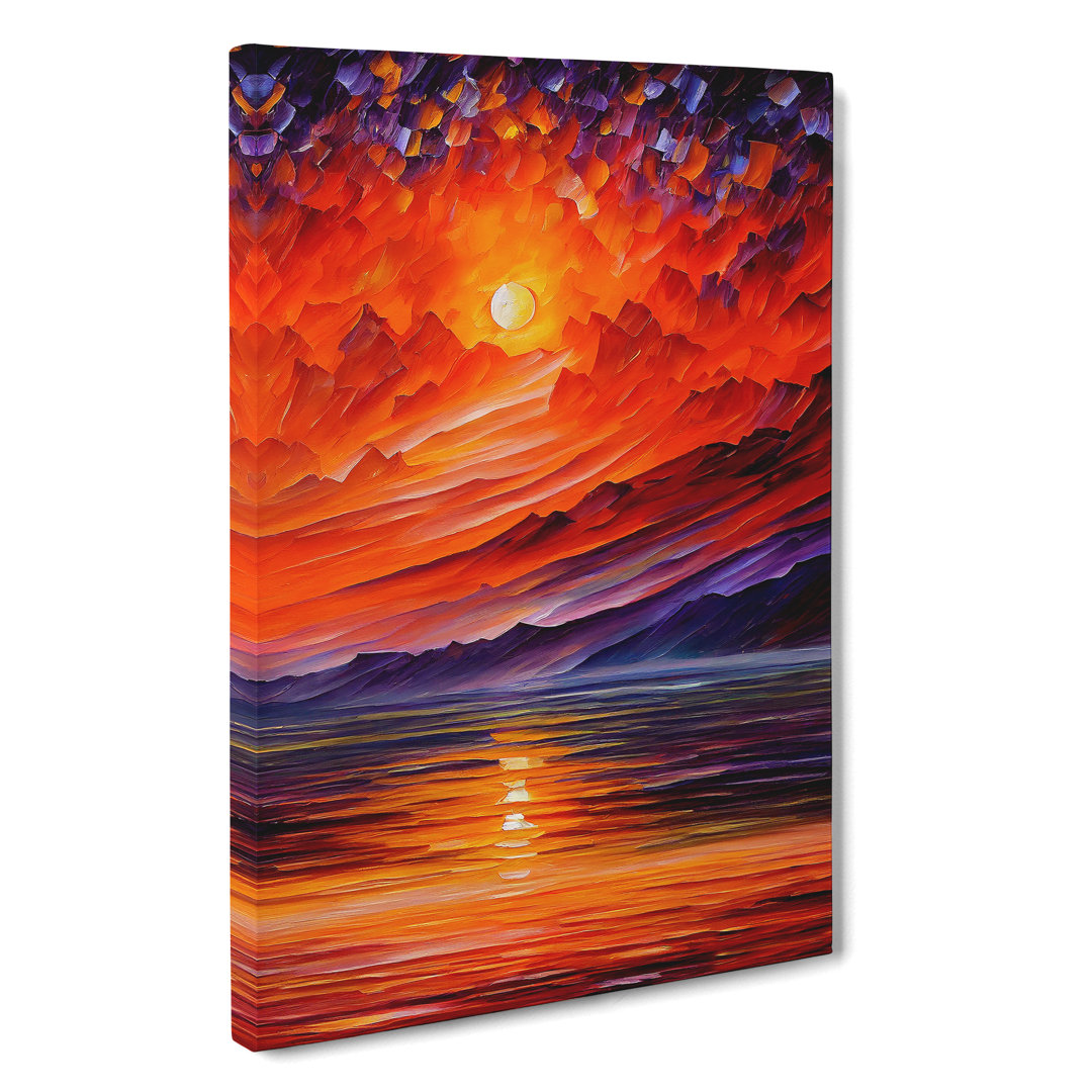 Ocean Sunset View No.4 - Wrapped Canvas