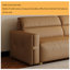 Coussin convertible 70,87 po en polyester brun-130031223