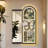 Modern Retractable Pegboard Dressing Mirror with Concealment Feature-110958489