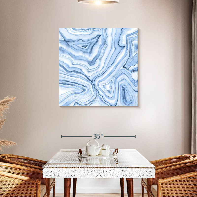 Indigo Agate Avery I, 36" H x 36" W