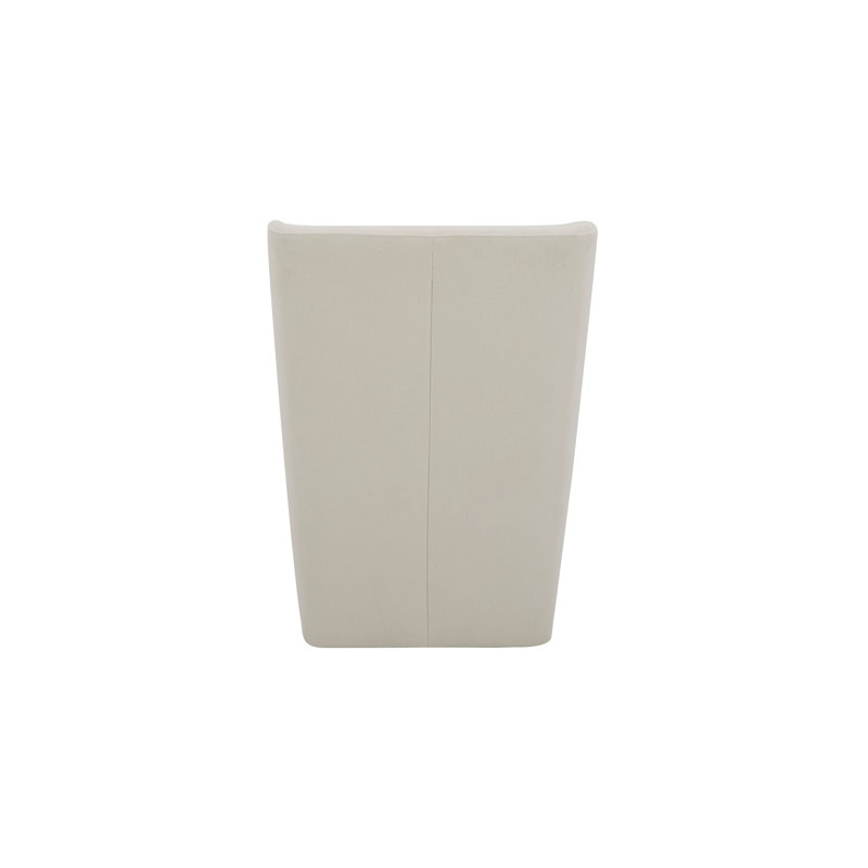 Corabeth Upholstered Rolling Dining Chair, Cream