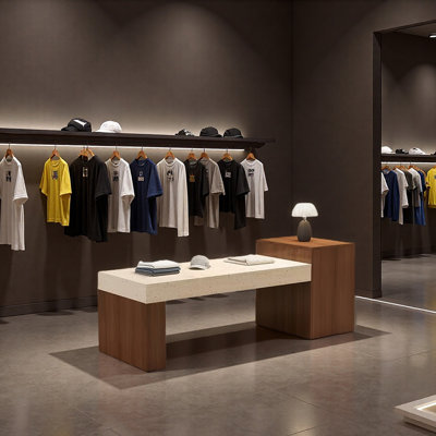 High-end display counter of the clothing store