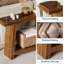 Canapé console 70,9 "tout bois, entrée à 2 niveaux avec pieds trapézoïdaux stables-891464753