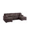 Canapé modulaire convertible revêtu de velours côtelé