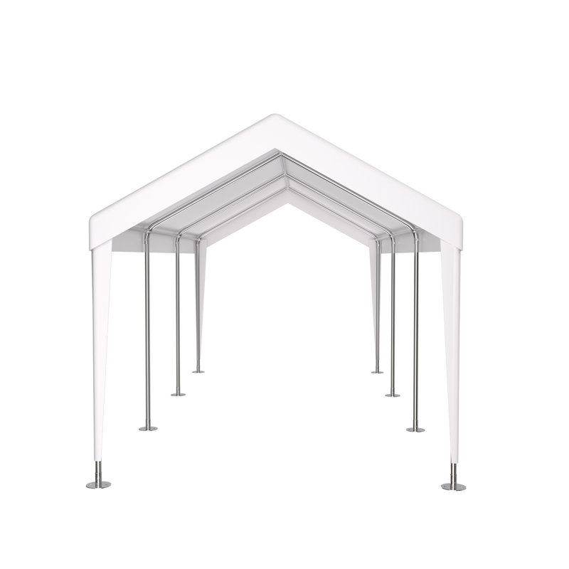 12' X 20' Portable Garage With Galvanized Steel Frame. 2 Doors, 4 Vent Windows. Removable Sidewalls, Quick Assembly For Vehicle, Boat, Garden Supplies Storage Heavy Duty Carport Canopy. Construction,