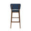 De 2 tabourets de bar de style Mid-Century - Bleu foncé, bois avec pieds fins et fuselés, bois massif, élégant