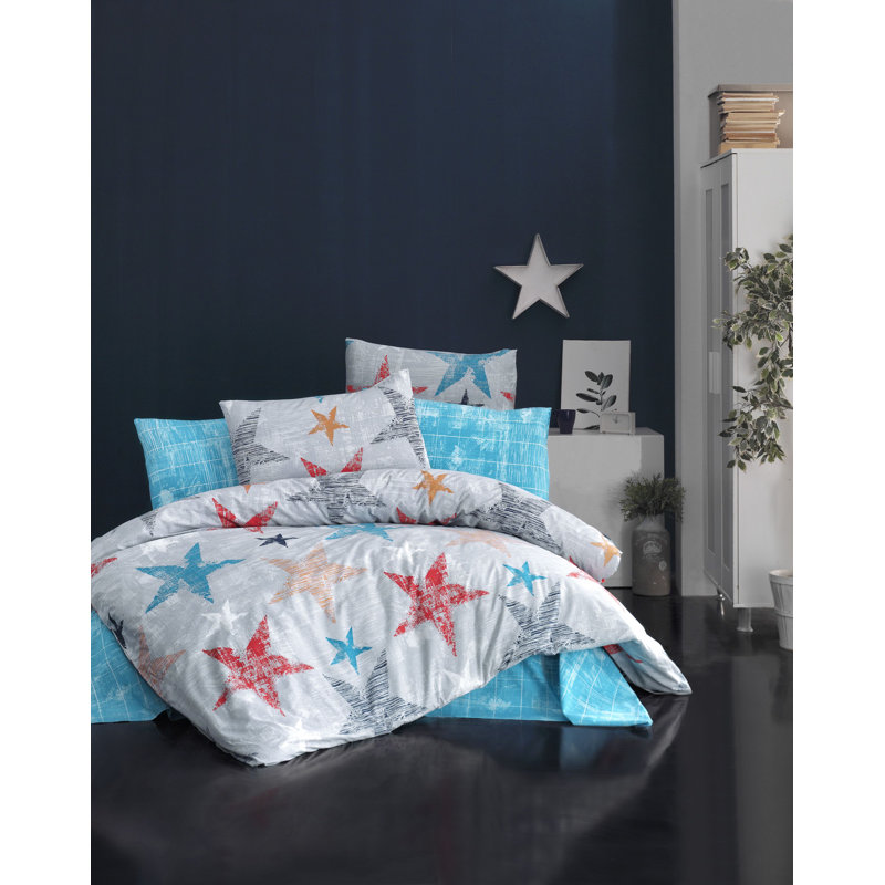 Brayden Studio Patty Geometric Shapes Duvet Cover Set with Pillowcases
