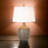Superbes lampes de table transitionnelles brunes (ensemble de 2)