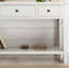 Console blanc antique antique facile à assembler, conception de style rétro classique, trois tiroirs supérieurs + tablette inférieure ouverte, à la fois rangement et décoration-1520654342