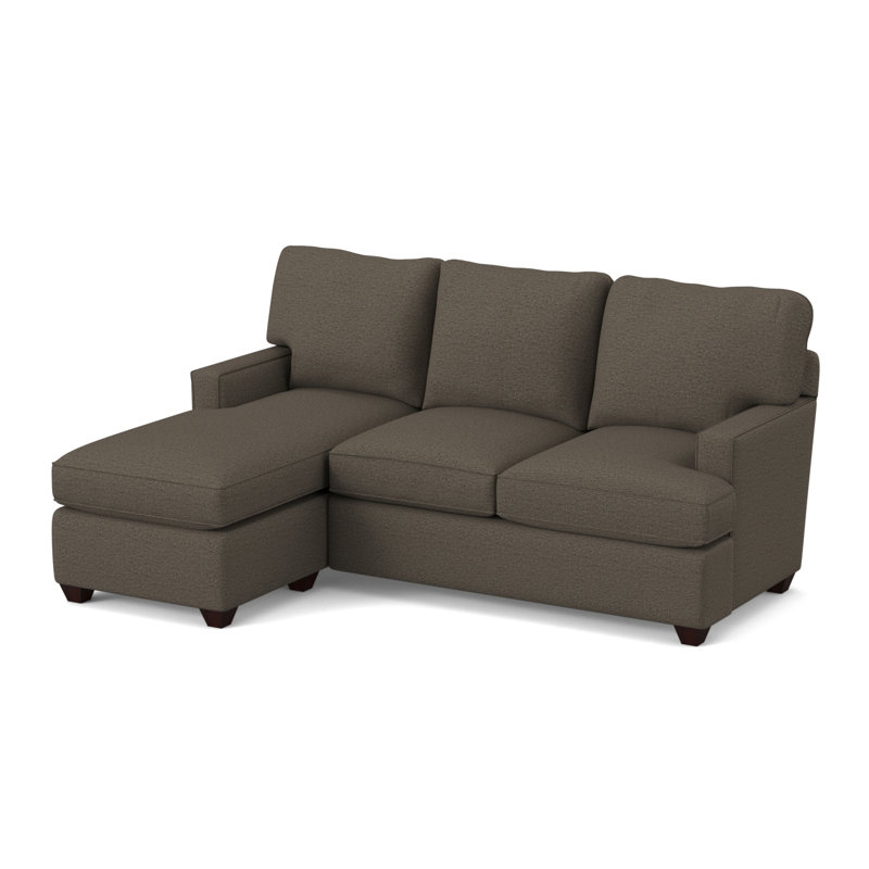 80.5" Wide Reversible Modular Sofa & Chaise with Ottoman, Elliot Caribou