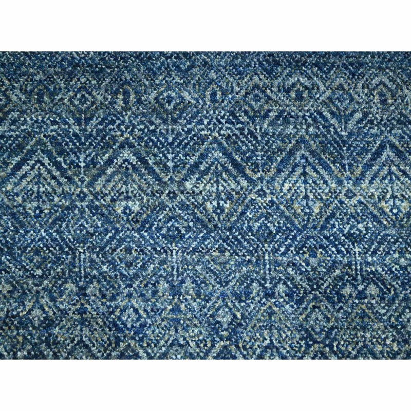 Tapis en laine noué à la main 8 pi x 10 pi bleu Kohinoor Herat