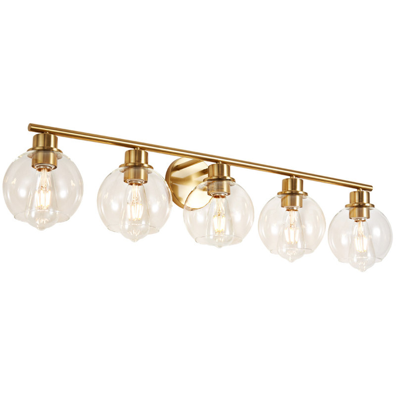 Aanay Dimmable Bathroom Vanity Light, 5, Gold