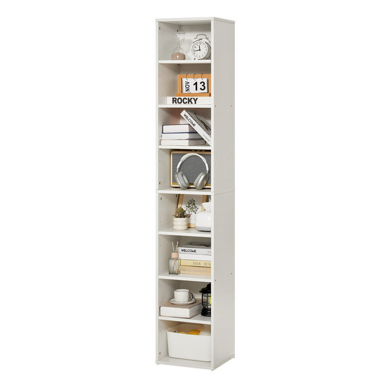 Bibliothèque 8 tablettes étroites