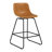  Swivel Bar Stools 24 Inch Counter Height Faux Leather Kitchen Island Chairs with Back and Footrest-1469914655
