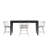 Stackhouse 60" Finish Dining Set - 5-Piece, Black Dining Table And Low Back Windsor Dining Chairs-588485430