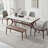 Nu-brown Rectangular Sintered Stone tabletop Dining Table-1101837778