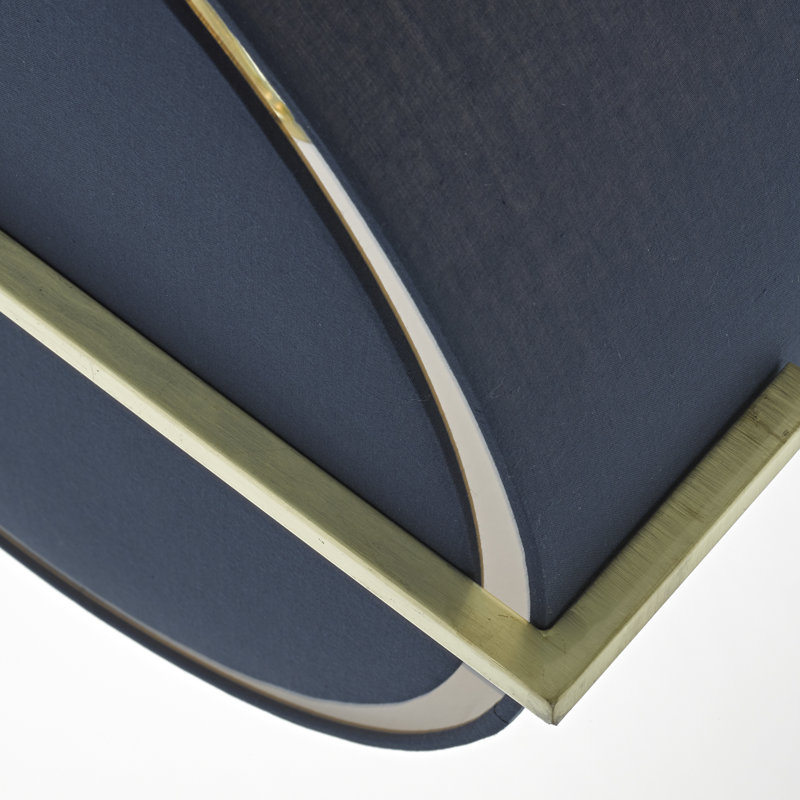 Dayanara 3 - Light Drum Pendant, Navy Blue/Gold