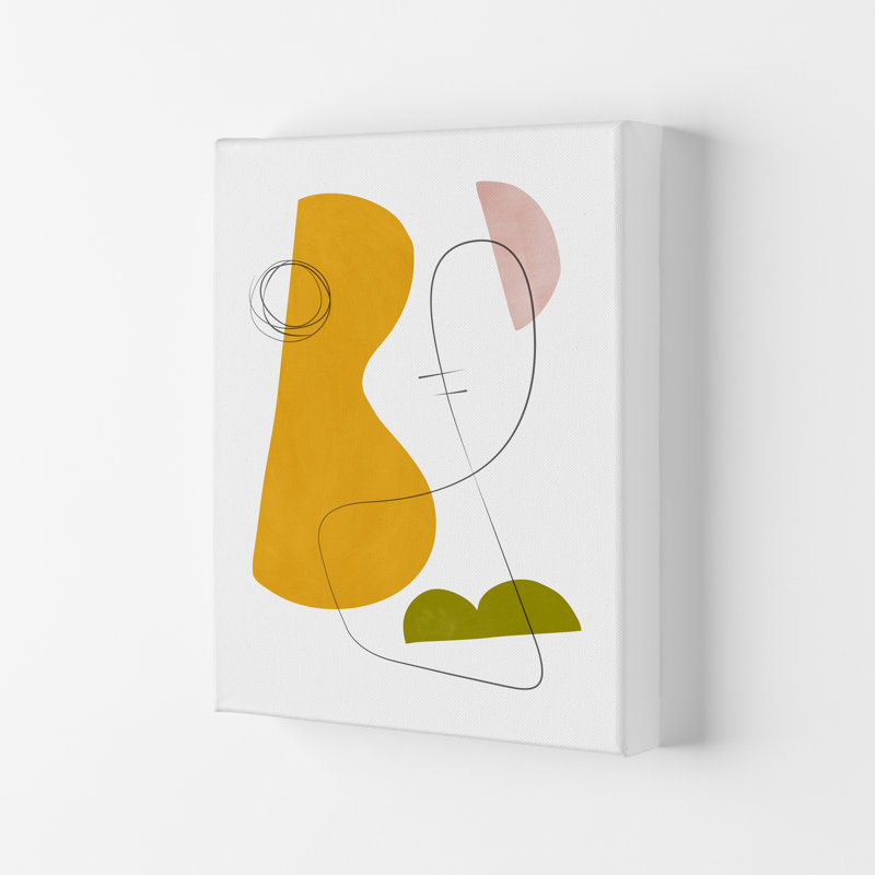 Abstraction With Grey Lines III - Print, 84 cm H x 59.4 cm W x 4 cm D, Wrapped Canvas