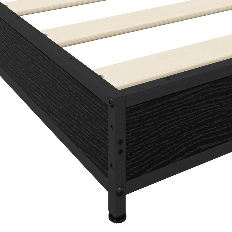 Bed Frame, Black Oak