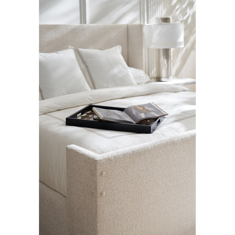 Shelter Me Upholstered Wingback Bed, King