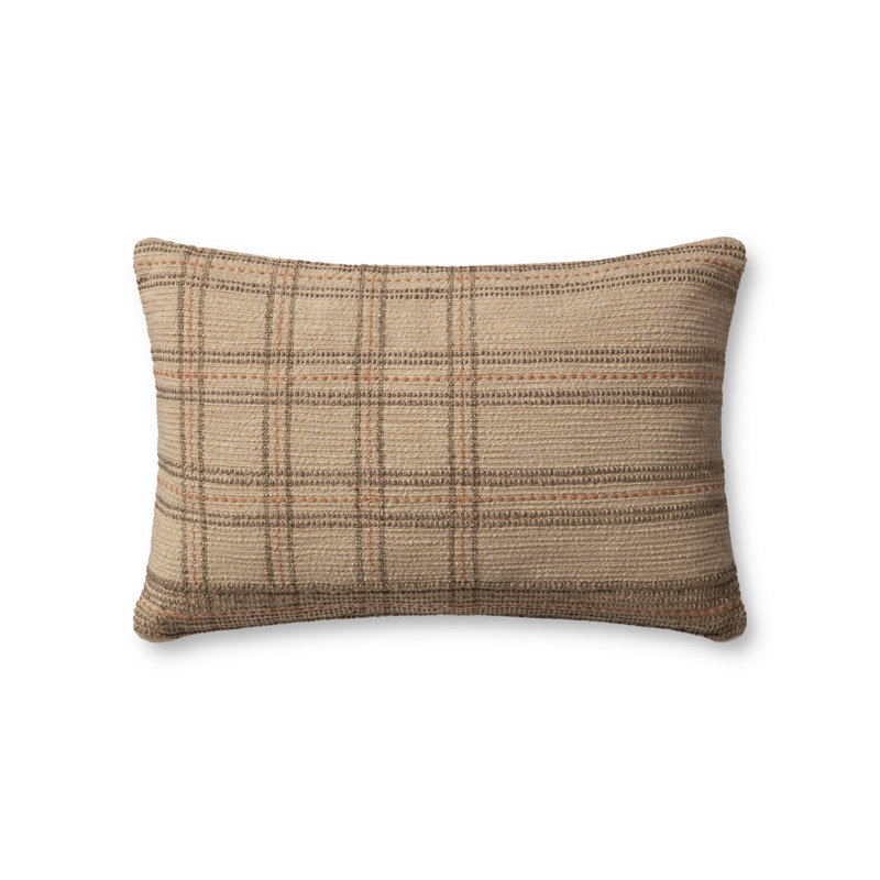 Coussin Angela Rose x Loloi Calista, 26 po x 16 po, Brun clair / terre cuite, Polyester/ Bourre en polyester