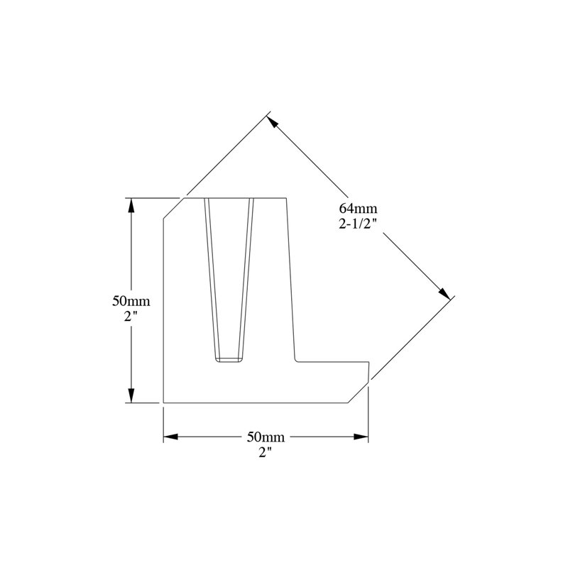 2 in x 2 in x 78-3/4 in Primed White Plain Polyurethane Crown Moulding