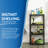 Gracious Living 4 Shelf Fixed Height Light Duty Storage Unit, Black (4 Pack)