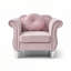 Fauteuil d'appoint chic transitionnel rose