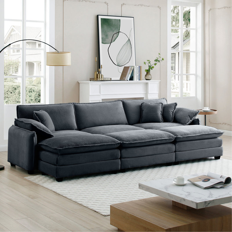 Canapé modulaire surdimensionné, Gris