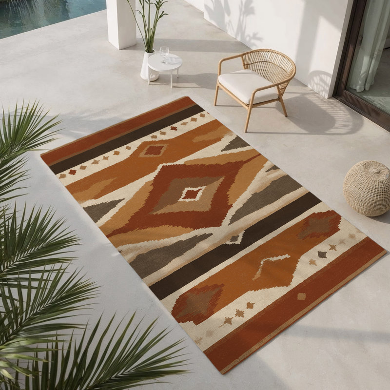 Tapis intérieur et extérieur Copper Horizon, Rectangle 5 pi x 7 pi