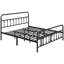 Lit plateforme classique en fer avec tête de lit et pied de lit-848028358-848539789