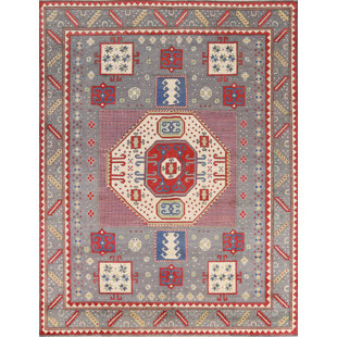 Handmade Wool Kazak Vegetable Dye Area Rug 8x10