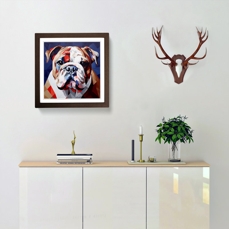 Single Picture Frame Print on Wood, Walnut