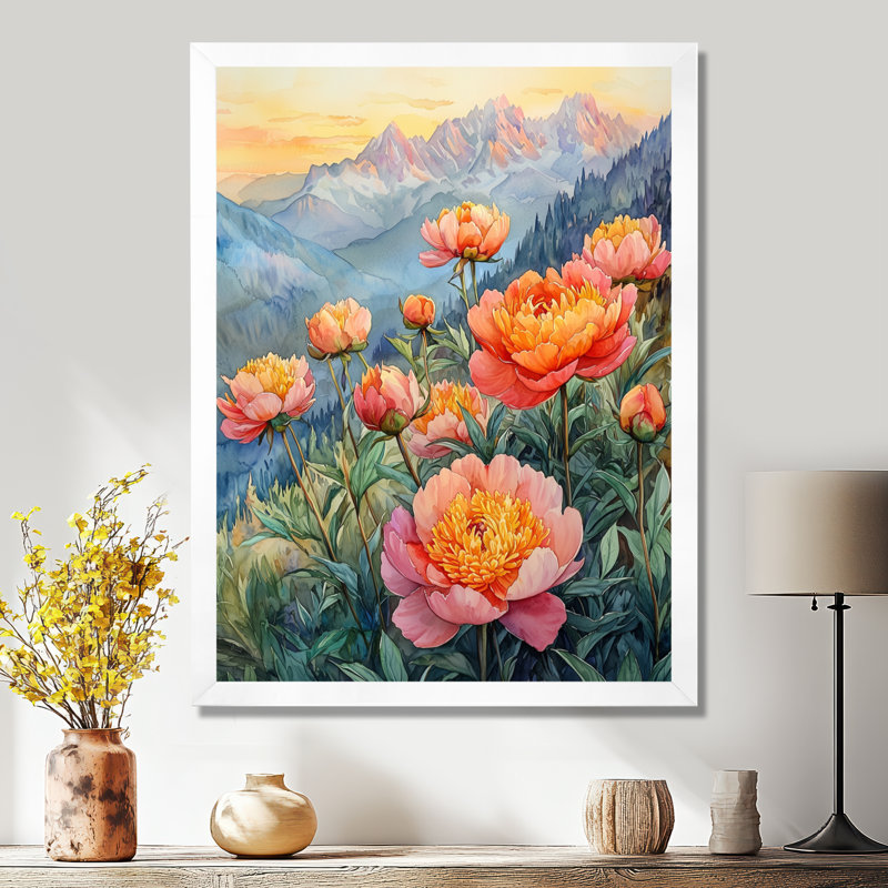 Ketcham - Floral Wall Art Prints, H 20 po x l 12 po, Reproduction encadrée sans passe-partout, Blanc
