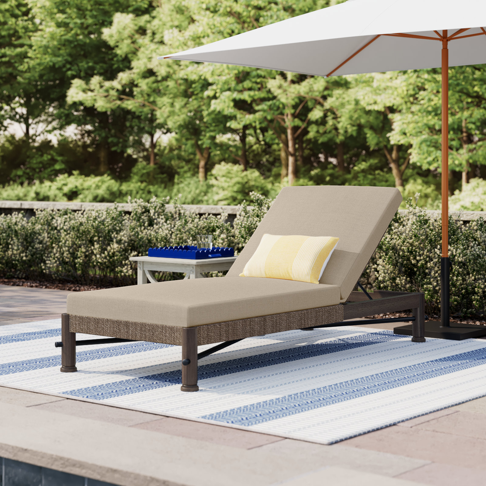 Finnegan Outdoor Chaise, Alessi Buff
