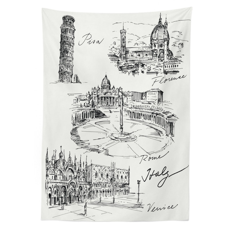 Sketchy Tablecloth, 90" L x 60" W