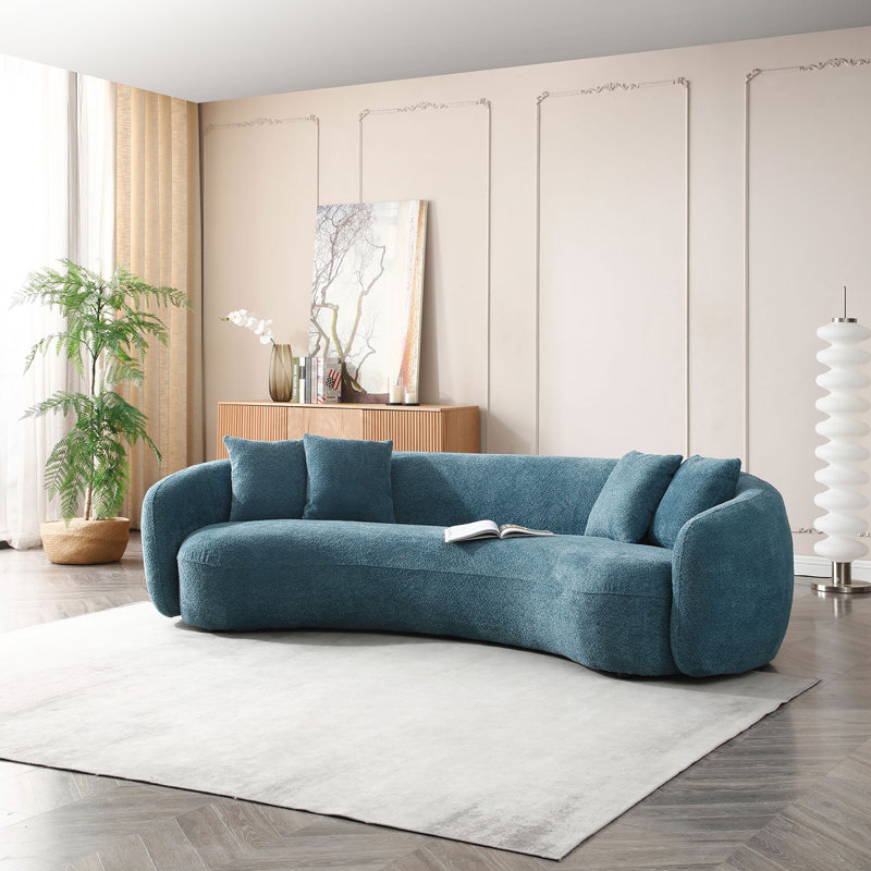 Canapé de salon Shaleine, Mélange de polyester bleu