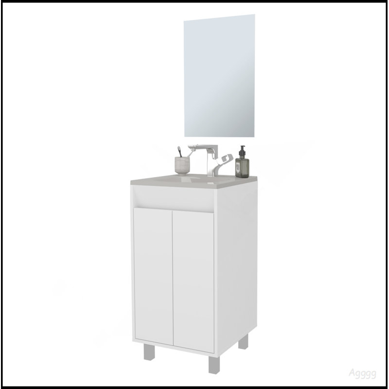 Armoire de salle de bain Saratoga avec 2 portes, blanc