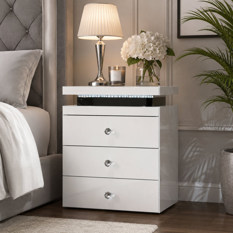 54 cm W Bedside Table