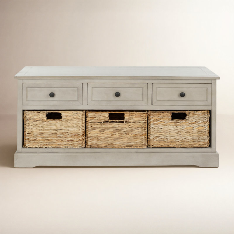 Storage Bench, Vintage Gray